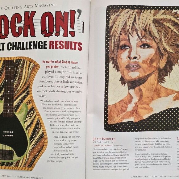 Quilting Arts Magazine April May 2009 Art Quilt Landscapes Collage Piece And Sti - Picture 10 of 14